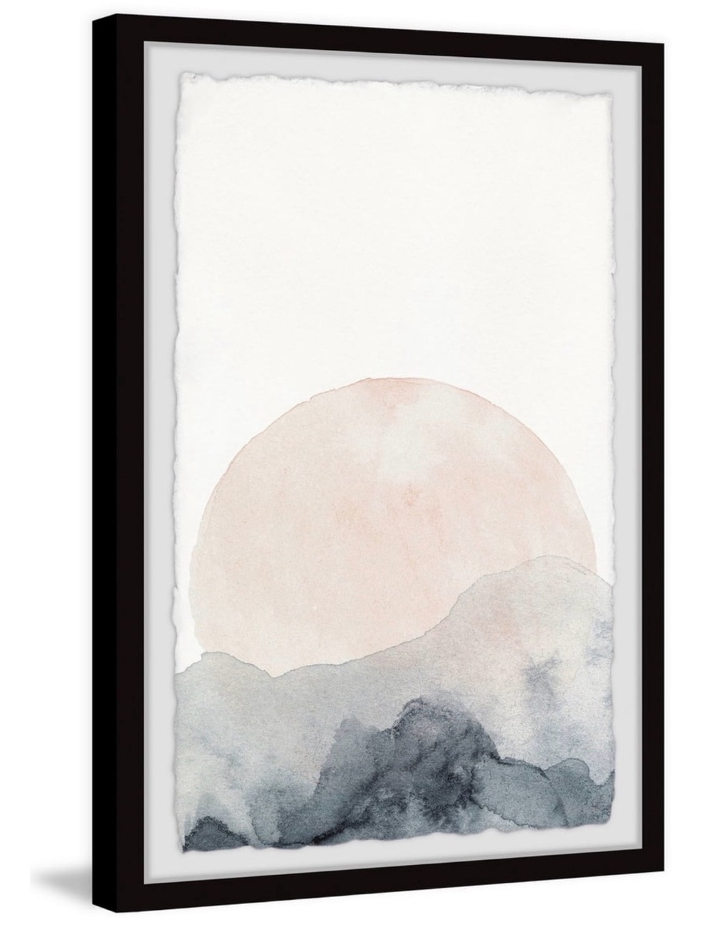Marmont Hill Almost Sunset Framed Watercolor Wall Art 16x24 Picture